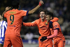 Lionel Messi consigue el trigésimo  hat-trick en su carrera deportiva