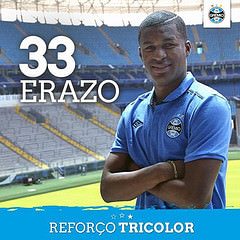 Gremio oficializa la llegada del  defensa ecuatoriano Frickson Erazo