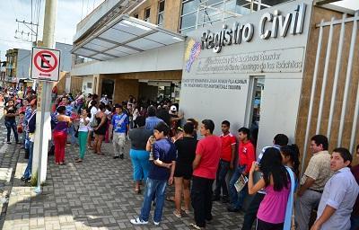 La demanda de usuarios bajó en el Registro Civil
