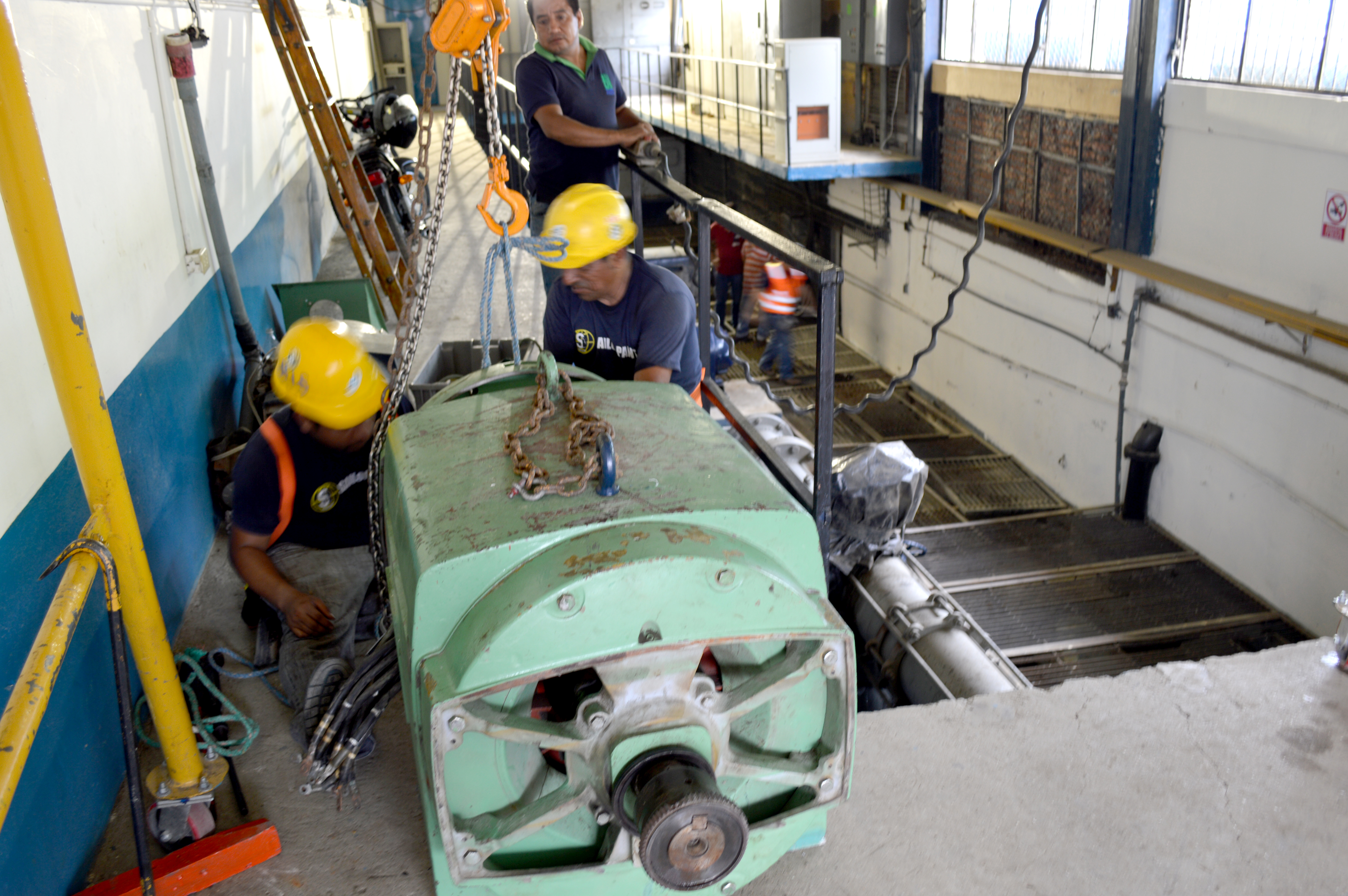 montaje del motor en loma blanca