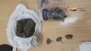 Droga aprehendida durante operativo antinarcÃ³ticos en el CantÃ³n Chone