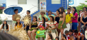 Candidatas a reina de la Catequesis  de Las Orquídeas