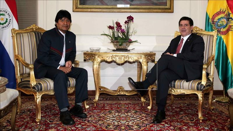Evo Morales llegó a Asunción y firmará acuerdo energético con Horacio Cartes