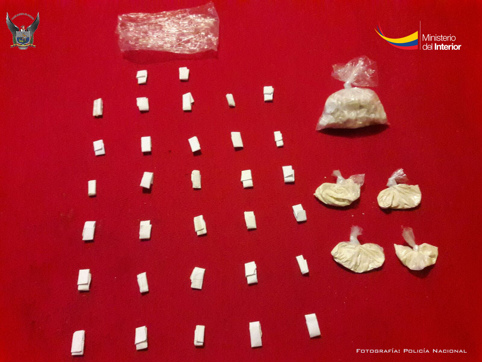 Droga aprehendida en el sector San Alejo de Portoviejo