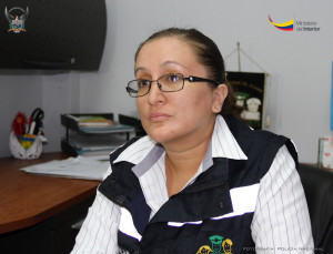 Teniente Paola Dávila, jefa de la Dinapen en Manabí